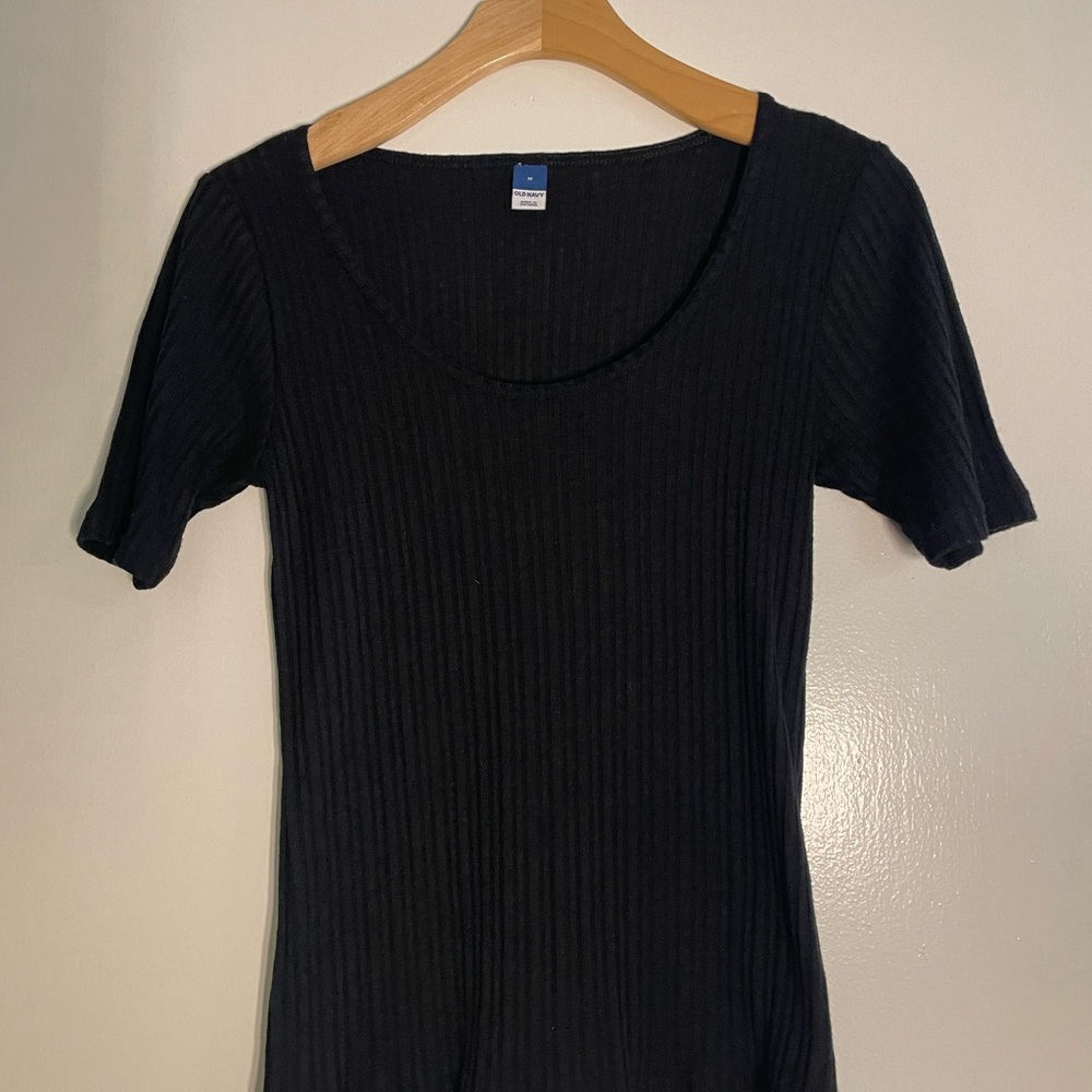 Old Navy Black Ribbed Women's Top